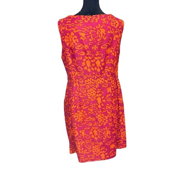 Nanette Lepore Embellished Pink Orange Linen & Silk  Dress Pockets Spring Summer - Picture 5 of 12